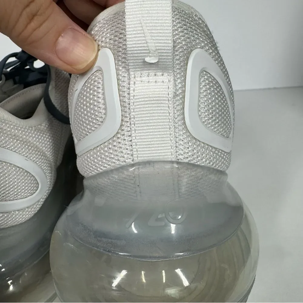 Nike Air Max 720 Metallic White Athletic Running Shoes Mens Size 10 AO2924-100